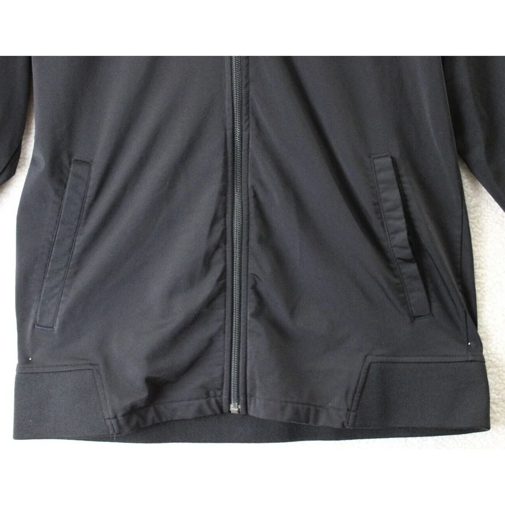 The North Face Mens Track Jacket Black Blue Trim‎ Full Zip Athletic Size M